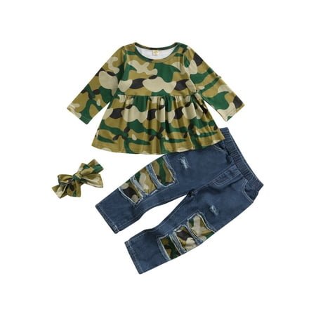 Binpure Girls Casual Three-piece Clothes Set Camouflage Printed Pattern Pullover Jeans and Headdress
Binpure Girls Casual Three-piece Clothes Set Camouflage Printed Pattern Pullover Jeans and Headdress
