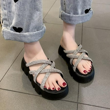 Tdoqot Womens Platform Sandals- Dressy Summer Comfy Sparkly Womens Sandals Black Size 6
Tdoqot Womens Platform Sandals- Dressy Summer Comfy Sparkly Womens Sandals Black Size 6