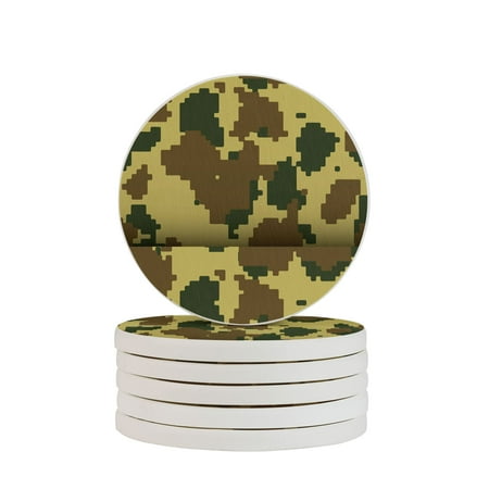 Circular Drink Coasters Set Camouflage Background Beautiful Home Decor Diatomite Heat-Resistant Diatomite Protect Table Countertop
Circular Drink Coasters Set Camouflage Background Beautiful Home Decor Diatomite Heat-Resistant Diatomite Protect Table Countertop