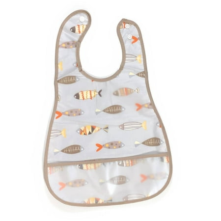 London Bridge Fishes Wipeable Bib With Pocket
