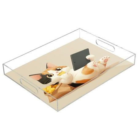Acrylic Tray 15.7*11.8*1.9 Inch Transparent Tray Food Tray Tea Cup Tray Serving Trays Cosmetics Storage Kitchen Table Bathroom Sundry Storage Look Flat Cat
Acrylic Tray 15.7*11.8*1.9 Inch Transparent Tray Food Tray Tea Cup Tray Serving Trays Cosmetics Storage Kitchen Table Bathroom Sundry Storage Look Flat Cat
