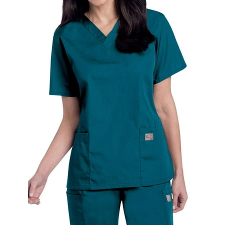 ScrubZone by Landau Women s Plus V-Neck Scrub Top Style 70221