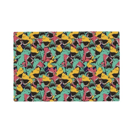 Rocae Angry Shark Pattern Printed Heat Resistant Place Mats Classic Hemstitch Cloth Fabric Placemats Imitation Linen Place Mat Table Mats 18x12 inch
Rocae Angry Shark Pattern Printed Heat Resistant Place Mats Classic Hemstitch Cloth Fabric Placemats Imitation Linen Place Mat Table Mats 18x12 inch