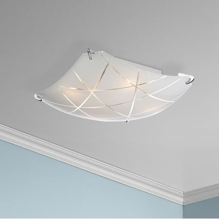 Possini Euro Design Modern Flush Mount Ceiling Light Fixture Chrome 16 1/2 Wide Square Frosted Glass for Bedroom Kitchen Hallway
Possini Euro Design Modern Flush Mount Ceiling Light Fixture Chrome 16 1/2 Wide Square Frosted Glass for Bedroom Kitchen Hallway