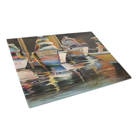 Caroline s Treasures Sea Chase Deep Sea Fishing Boats Glass Cutting Board Large