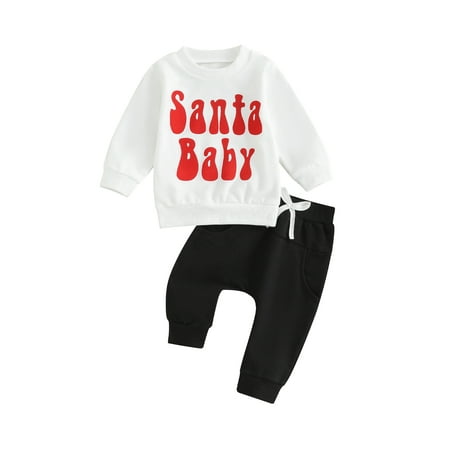 Baby Boys Tracksuit Set Long Sleeve Crew Neck Letters Print Sweatshirt Elastic Waist Sweatpants Christmas Outfit
Baby Boys Tracksuit Set Long Sleeve Crew Neck Letters Print Sweatshirt Elastic Waist Sweatpants Christmas Outfit