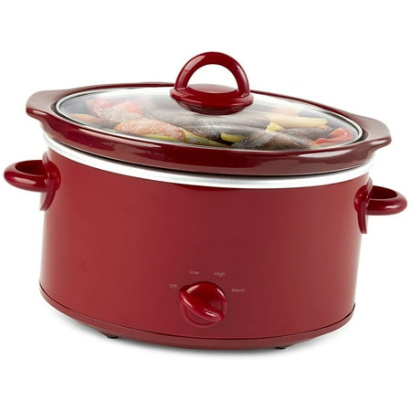 4-Quart Manual Slow Cooker(Red)