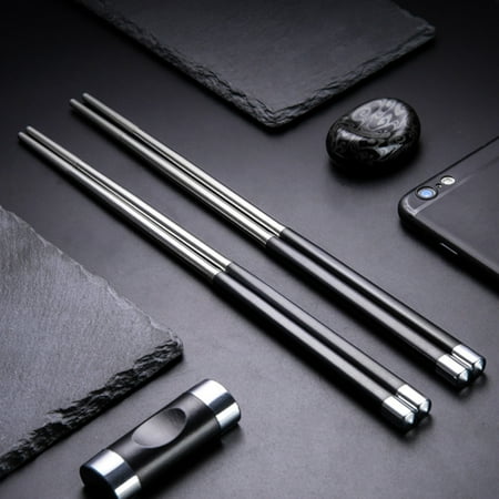 UDIYO 2 Pairs Chopsticks Metal Reusable Designed In Korea Japanese Style Stainless Steel 316 Non-Slip Dishwasher Safe(Black)
UDIYO 2 Pairs Chopsticks Metal Reusable Designed In Korea Japanese Style Stainless Steel 316 Non-Slip Dishwasher Safe(Black)