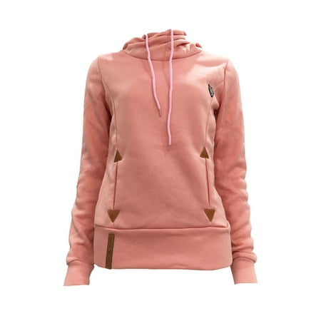 Clothing Clearance! Women's Long Sleeve Hoodies for Women, Gray / Black /Pink Funnel Neck Blouse Tops for Women, S-2XL