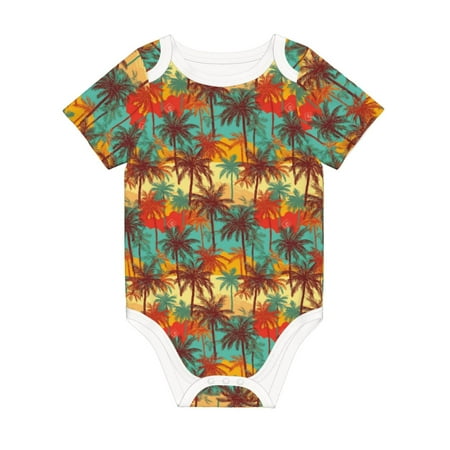 Coaee Colorful Hawaii Palms for Soft Cotton Baby Short-Sleeve Bodysuit Baby Girls Boys Bodysuit Romper
Coaee Colorful Hawaii Palms for Soft Cotton Baby Short-Sleeve Bodysuit Baby Girls Boys Bodysuit Romper