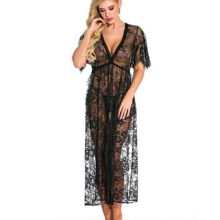 KOOYI Women Lace Sexy Lingerie Long Sleepdress Erotic underwear Valentine s Nightgown Pajamas Black / XXL
KOOYI Women Lace Sexy Lingerie Long Sleepdress Erotic underwear Valentine s Nightgown Pajamas Black / XXL