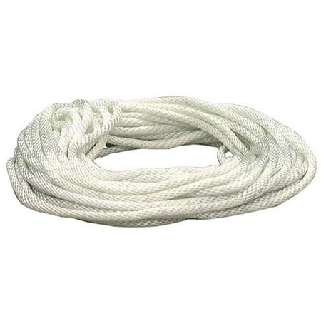 19in. X 50ft. White Nylon Solid Braid Rope