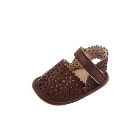 Daeful Baby Sandals Soft Sole Shoes Hollow Out Flat Sandal Wedding Comfortable Non-slip First Walkers Princess Shoe Coffee 0-6 months
Daeful Baby Sandals Soft Sole Shoes Hollow Out Flat Sandal Wedding Comfortable Non-slip First Walkers Princess Shoe Coffee 0-6 months