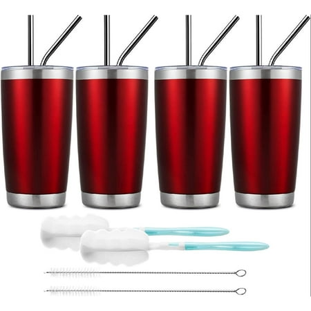 4 PACK 20oz Tumbler Cup Double Wall Vacuum Insulated Travel Mug Bulk Stainless Steel Tumblers with Lid Durable Powder Coated Coffee Cups for Cold & Hot Drinks WineRed
4 PACK 20oz Tumbler Cup Double Wall Vacuum Insulated Travel Mug Bulk Stainless Steel Tumblers with Lid Durable Powder Coated Coffee Cups for Cold & Hot Drinks WineRed