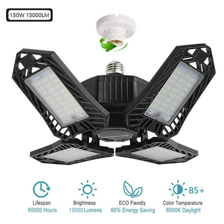 ERTUTUYI LED Garage Light Deformable Adjustable Garage Lamp High Bay Light for Workshop Black
ERTUTUYI LED Garage Light Deformable Adjustable Garage Lamp High Bay Light for Workshop Black