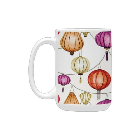 Lantern Decor Collection Colorful Chinese Lanterns Sky Decorative Ornemental Original Design Happine Ceramic Mug (15 OZ) (Made In USA)
Lantern Decor Collection Colorful Chinese Lanterns Sky Decorative Ornemental Original Design Happine Ceramic Mug (15 OZ) (Made In USA)