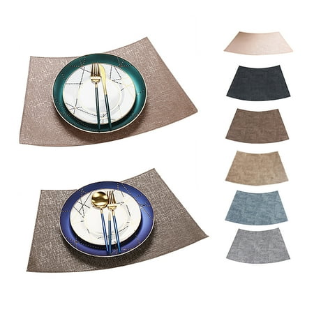 Faux Leather Table Placemats Stain Resistant Non-Slip Table Mats for Kitchen Table Washable Wipe Clean Fan Shape Wedge Place Mats
Faux Leather Table Placemats Stain Resistant Non-Slip Table Mats for Kitchen Table Washable Wipe Clean Fan Shape Wedge Place Mats