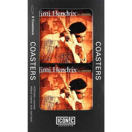 Jimi Hendrix - Live at Woodstock 6-Piece Tin Coaster Set