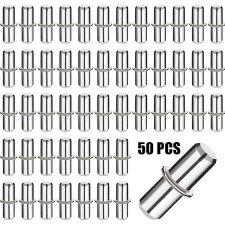 50 X Shelf Support Pegs Nickel Plated Pins For Cabinet niture Closet Bracket