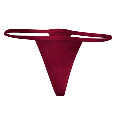Cotonie Women s Thong Low-Rise Seamless Sexy Underwear Threaded Cotton Panties