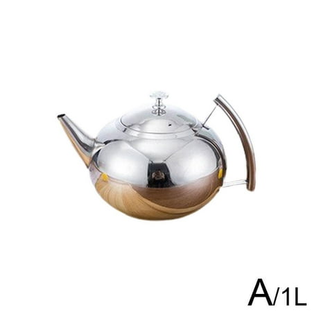 

Stainless Steel Teapot WITH/ Strainer Filter Coffee Tea Pot Large Water Kettle|