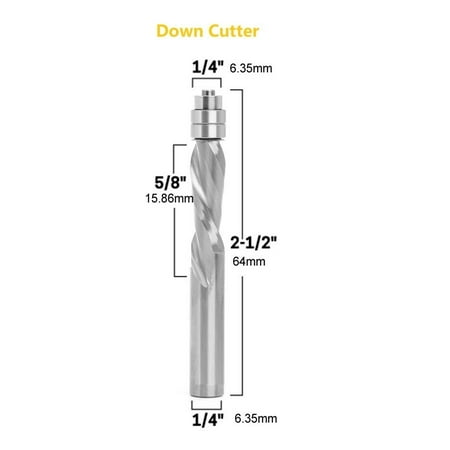 BAMILL Compression Flush Trim Solid Carbide Spiral Router Bit Miilling Cutter 6.35mm
BAMILL Compression Flush Trim Solid Carbide Spiral Router Bit Miilling Cutter 6.35mm