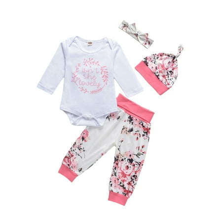 Frobukio 4Pcs Newborn Baby Girls Clothes Sets Letter Floral Printed Long Sleeve Romper+Pant+Hat+Headband White 3-6 Months
Frobukio 4Pcs Newborn Baby Girls Clothes Sets Letter Floral Printed Long Sleeve Romper+Pant+Hat+Headband White 3-6 Months