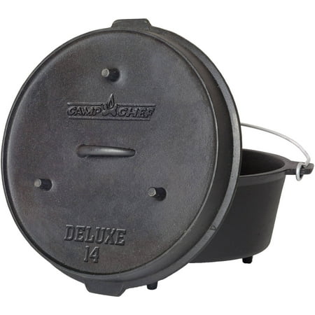 Camp Chef Pre-Seasoned 12-Quart Cast Iron Dutch Oven