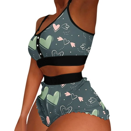 Relanfenk Winter Fall Womens Casual 2 Piece Outfits Printing Pajamas Sleeveless Cami Lingerie Sleepwear Set Shorts Suit
Relanfenk Winter Fall Womens Casual 2 Piece Outfits Printing Pajamas Sleeveless Cami Lingerie Sleepwear Set Shorts Suit
