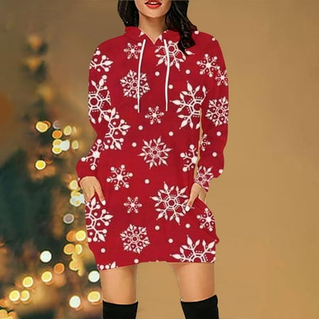 Zedker Casual Dresses for Women Fall Cocktail Dress for Women Wedding Guest Women Casual Loose Long Sleeve Print Drawstring Hooded Dress
Zedker Casual Dresses for Women Fall Cocktail Dress for Women Wedding Guest Women Casual Loose Long Sleeve Print Drawstring Hooded Dress