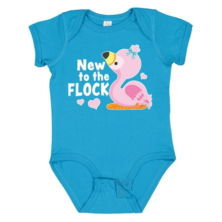Inktastic New to the Flock Cute Baby Flamingo Gift Baby Boy or Baby Girl Bodysuit