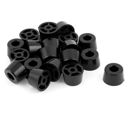 20 Pieces Black Plastic Audio Speaker Foot Pads 20mmx12mm