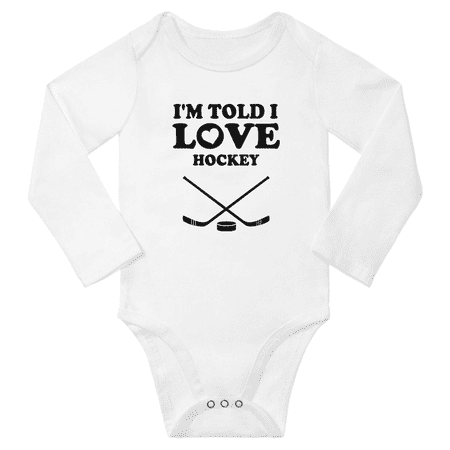 I m Told I love Hockey Funny Baby Long Sleeve Outfits for Boy Girl Unisex (White 6M)
I m Told I love Hockey Funny Baby Long Sleeve Outfits for Boy Girl Unisex (White 6M)