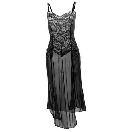 Women Lace V-neck Strap Dress comfortable Embroidery Lingerie Perspective Lure Pajamas Lady Spaghetti Strap Sleepwear Black XL
Women Lace V-neck Strap Dress comfortable Embroidery Lingerie Perspective Lure Pajamas Lady Spaghetti Strap Sleepwear Black XL