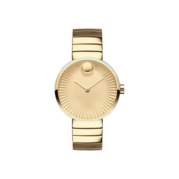 Movado Edge Yellow Gold Aluminum Dial Ladies Watch