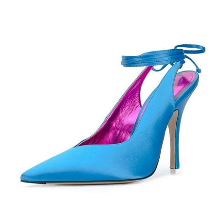 SHYPM Women s Sexy Pointed Toe Summer Lace-up Satin Stiletto High Heels Dressy Slingback Shoes for Party Evening-blue43
SHYPM Women s Sexy Pointed Toe Summer Lace-up Satin Stiletto High Heels Dressy Slingback Shoes for Party Evening-blue43