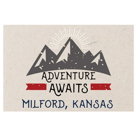 Milford Kansas Souvenir 2x3 Inch Fridge Magnet Adventure Awaits Design