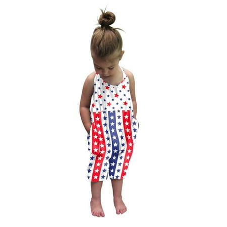 Sodopo 4th of July Baby Girls Lace up Sleeveless Jumpsuit Independence Day Print Kids Boy Patriotic Strap Summer Sling Backless Short Romper Onesie
Sodopo 4th of July Baby Girls Lace up Sleeveless Jumpsuit Independence Day Print Kids Boy Patriotic Strap Summer Sling Backless Short Romper Onesie