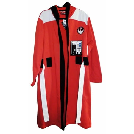 Star Wars Rebel Alliance Orange Fleece Bathrobe With Hood Size S/M