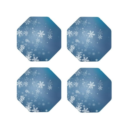 KLL Drink Coasters Set Octagon of 4 PU Leather Absorbent Coasters Set Decorative Coffee Cup Coasters Housewarming Gift for Home Decor-Snowflakes1
KLL Drink Coasters Set Octagon of 4 PU Leather Absorbent Coasters Set Decorative Coffee Cup Coasters Housewarming Gift for Home Decor-Snowflakes1