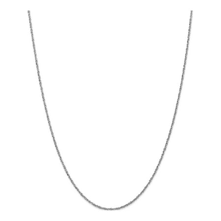 Designer 10K White Gold Wg 1.7Mm Ropa Chain (Length=16) (Width=1.7) Made In Indonesia -Jewelry By Sweet Pea Creations