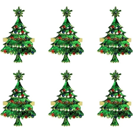 Christmas Tree Napkin Rings Set for Wedding Birthday Xmas Party Table Decoration (green)(6pcs)
Christmas Tree Napkin Rings Set for Wedding Birthday Xmas Party Table Decoration (green)(6pcs)