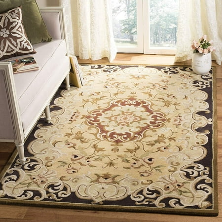 Safavieh Classic Collection Handmade Wool Area Rug, 7'6" x 9'6", Gold/Cola