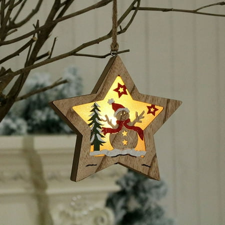 Christmas Decorations Home Decor Fjofpr Christmas Decorations Wooden Glowing Five-Pointed Star Scene Decoration Pendant
Christmas Decorations Home Decor Fjofpr Christmas Decorations Wooden Glowing Five-Pointed Star Scene Decoration Pendant