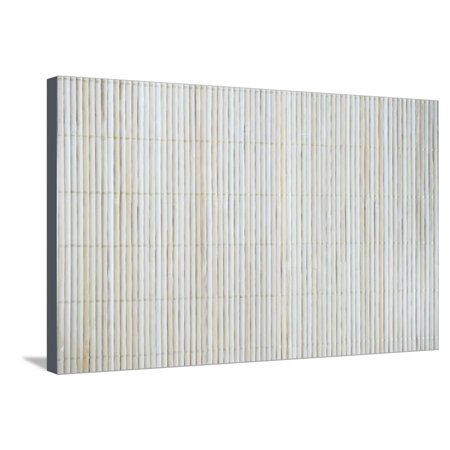 Woven Bamboo Background Stretched Canvas Print Wall Art By amornism