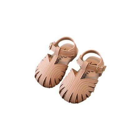 Rotosw Toddler Girl Sandal Ankle Strap Princess Shoes Summer Flat Sandals Cute Closed Toe Beach Lightweight Pink 4C
Rotosw Toddler Girl Sandal Ankle Strap Princess Shoes Summer Flat Sandals Cute Closed Toe Beach Lightweight Pink 4C