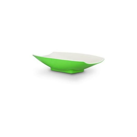 

Bon Chef 53703-2ToneLime 12 x 6.75 x 2.75 in. Melamine Curves Bowl with Lime Outside & White Inside 32 oz - 1 quart