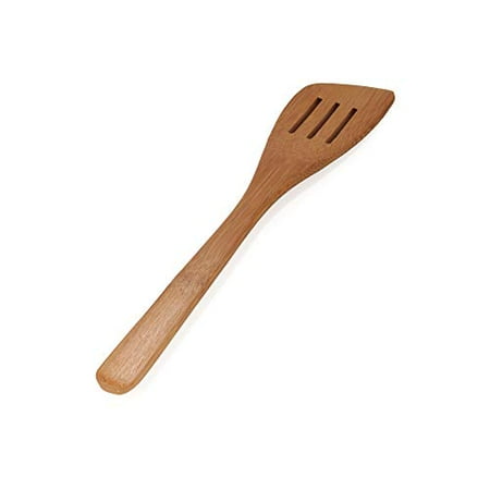 Bamboo Serving/Cooking Utensils - B13 - Angled Slotted Spatula - 5 Pieces