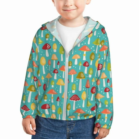 Rash Guard for Boys Girls - Mushrooms Lightweight Long Sleeve Sun Protection Jacket Hooded Cooling Swim Shirt with Zipper for Toddler Kids Children
Rash Guard for Boys Girls - Mushrooms Lightweight Long Sleeve Sun Protection Jacket Hooded Cooling Swim Shirt with Zipper for Toddler Kids Children