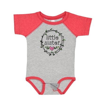 Inktastic Little Sister Leaves Circle Heart Gift Baby Girl Bodysuit 
Inktastic Little Sister Leaves Circle Heart Gift Baby Girl Bodysuit